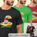 Byt text - Tomten på Beach God jul T Shirt<br><div class="desc">Jul T-Shirt - det finns många T-shirts från färg.</div>