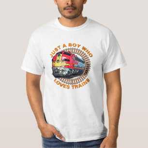Byt textpojke som Kärlek Tåg Red Gult Diesel T Shirt