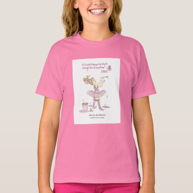 Byt till Rosa-shirt för världens flickor Tröja (Framsida)