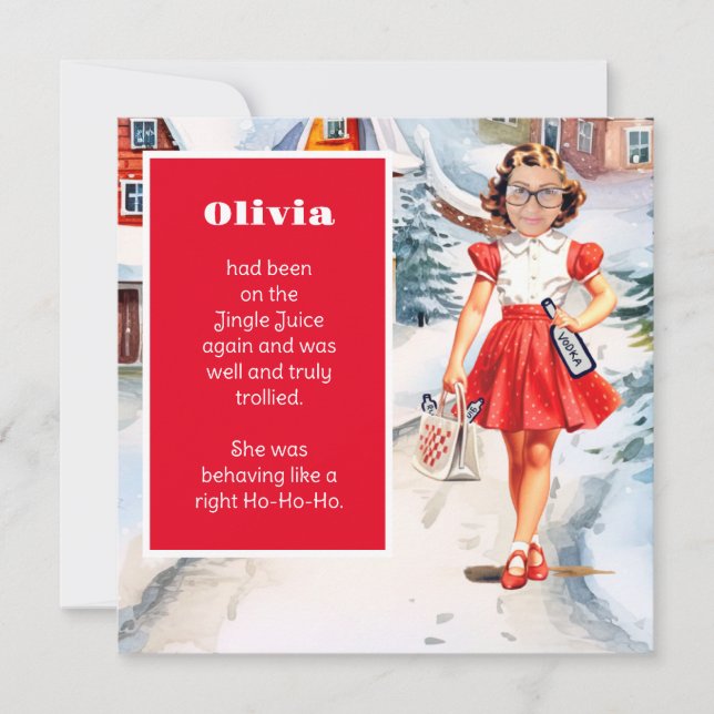 Byt ut din Ansikte-jul Julkort (Framsida)