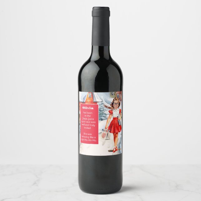 Byt ut din Ansikte-jul Vinflaska Etikett (Framsida)