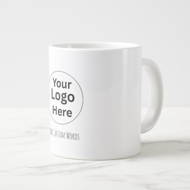 Byt ut din logotyp och text  jumbo mugg (Framsida höger)
