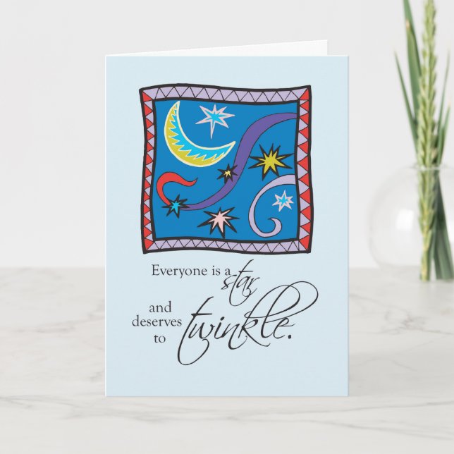 Byt ut mot Birthday Star Twinkle Kort (Framsida)
