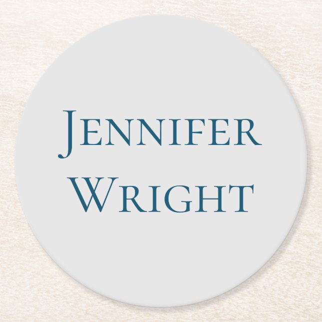 Byt ut mot ditt namn Klassiskt vanligt Underlägg Papper Rund (Framsidan)