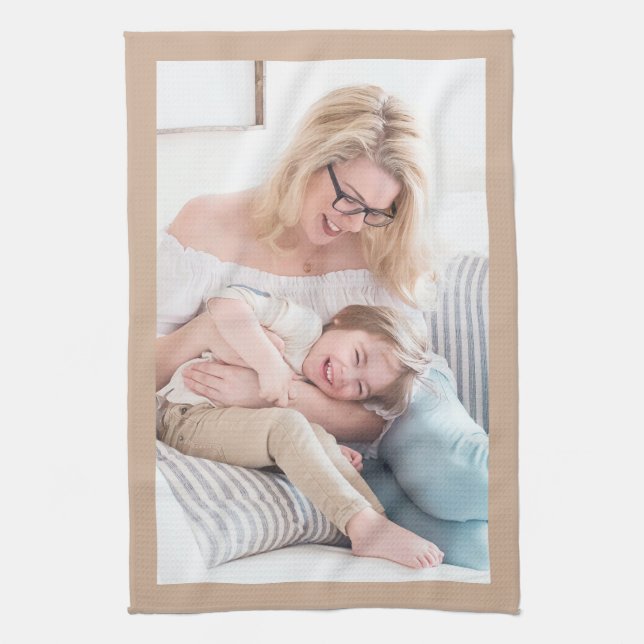 Byt ut mot foto, Tan Gräns Kökshandduk (Vertikal)