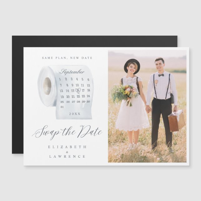 Byt ut Papprare roll-kalender och foto för datumve (Fram/baksida)