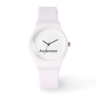 Byt ut text silikonrem vit armbandsur