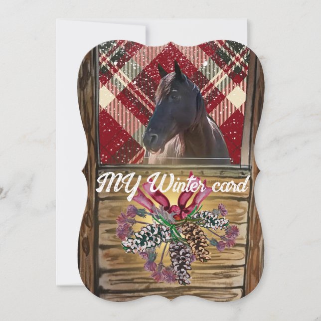 byta ut bild-helgdag för söt stall julkort (Framsida)