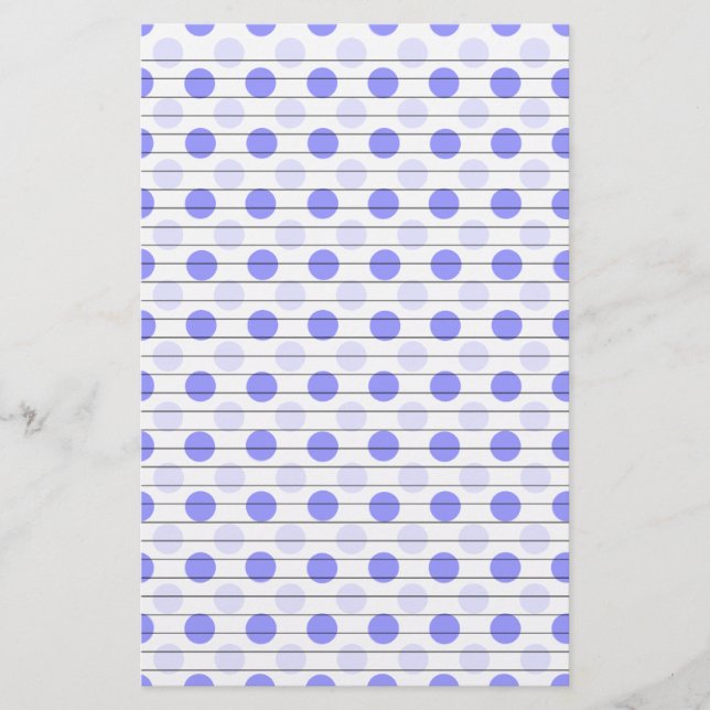 Bytbar Färg-punktmall med linjer (tillval) Brevpapper (Framsida)