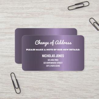 Byte av Adress Beval Visitkort