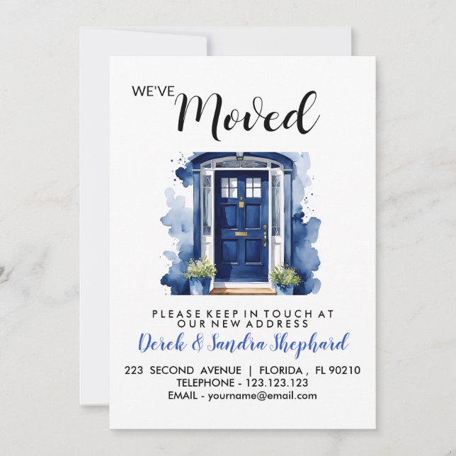 Byte av adress har vi flyttat blå dörr på framsida inbjudningar (Framsida)