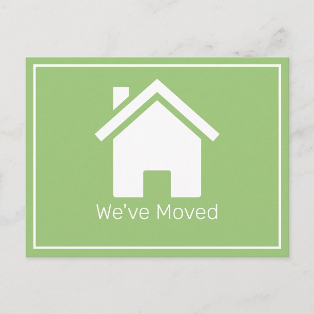 Byte av adress hus postkort meddelande vykort (Framsida)