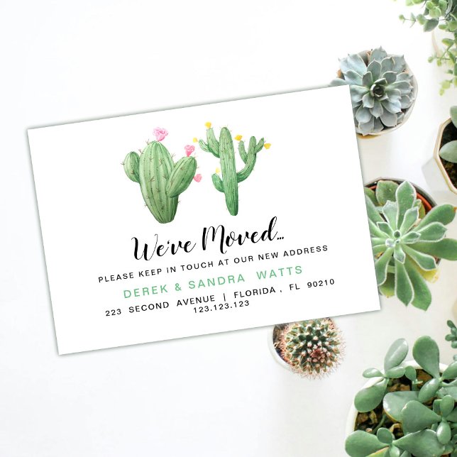 Byte av Adress-kort, Cactus Flyttat House Meddelande (Skapare uppladdad)