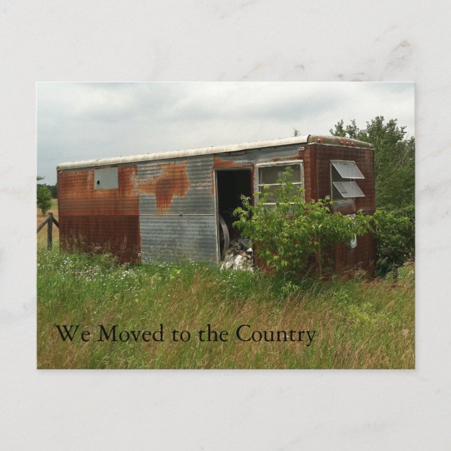 Byte av Adress-kort: Flyttat till Land Meddelande Vykort (Framsida)