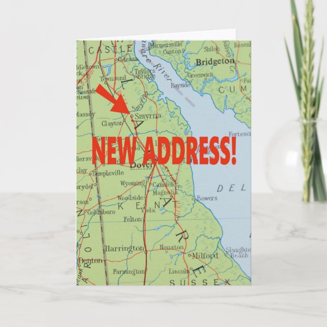 Byte av adress-kort - Smyrna, Delaware Meddelande (Framsida)