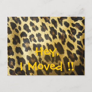 Byte av Adress Leopard-utskrift Meddelande Vykort
