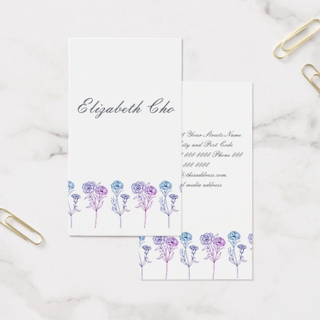 Byte av Adress - nejlikor Visitkort (Kontor)