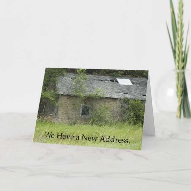 Byte av Adress: Tak behöver arbete Meddelande (Framsida)