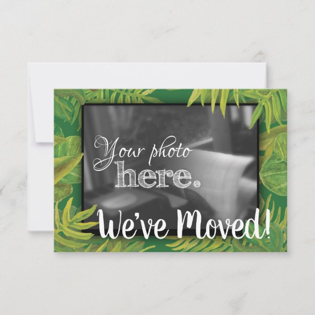 Byte av Adress Vi Flyttat uppvärmning av blomsterh Meddelande (Framsida)