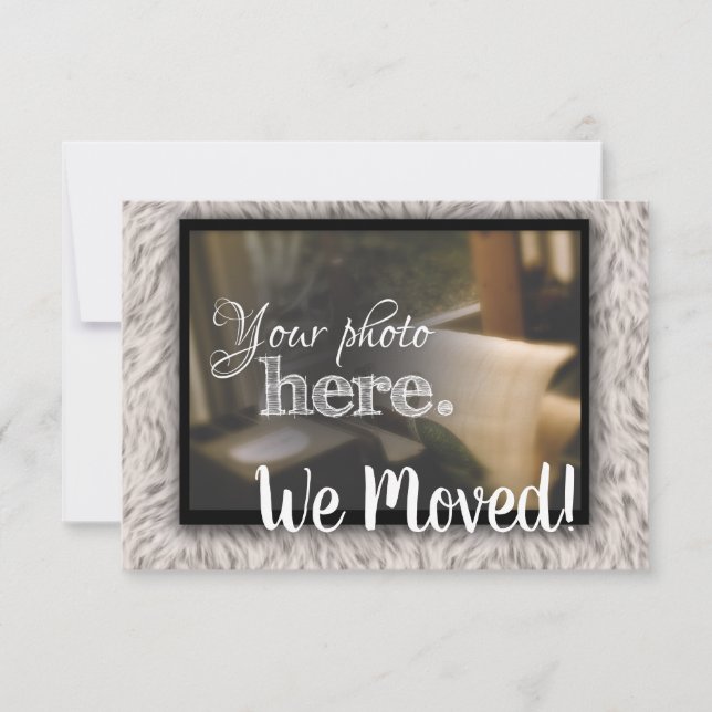 Byte av Adress Vi Flyttat uppvärmning av blomsterh Meddelande (Framsida)