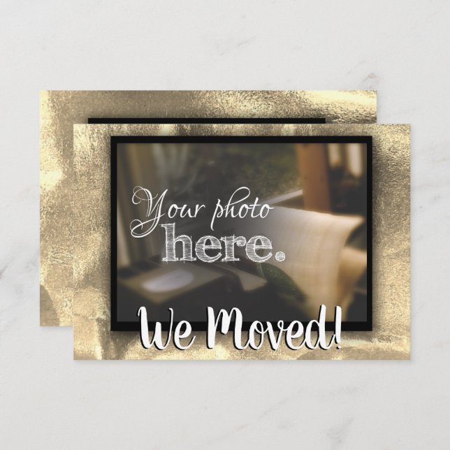 Byte av Adress Vi Flyttat uppvärmningsvälsignelse Meddelande (Fram/baksida)