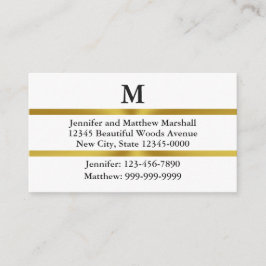 Byte av Adress White Guld & Black Monogram Tilläggskort