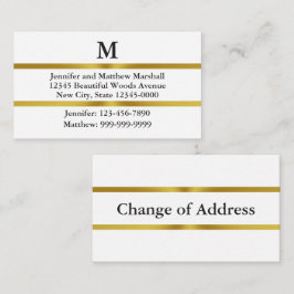Byte av Adress White Guld & Black Monogram Tilläggskort
