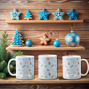 Byte av blå julkaka kaffemugg
