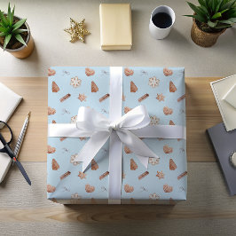 Byte av blå julkaka presentpapper