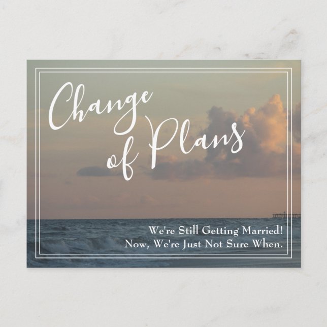 Byte av bockfoto för uppskjutna Bröllop Vykort (Framsida)