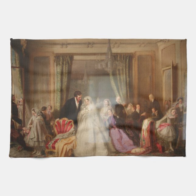 Byte av hem (Gift med Bröllop) Kökshandduk (Horisontell)