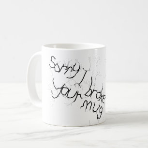 byte av krackad effekt kaffemugg