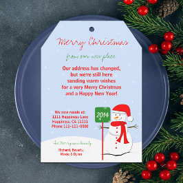 Byte av Märkrn Snögubbe med det platta julkortet i Julkort