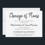 Byte av plan - enkelt svartvitt spara datumet<br><div class="desc">Hjälp dina gäster att navigera i dessa oförutsedda händelser genom att hålla dem informerade om de nya ändringarna av evenemanget. Anpassa din nya händelseinformation så att du kan skapa ett slags programkortsbyte som dina vänner och familj definitivt kommer att uppskatta.</div>