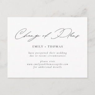 Byte av plan - minimalistiskt modernt skript vykort