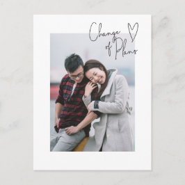 Byte av planer Enkelt skript Foto Uppfyllnad Vykort