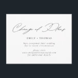 Byte av planer Minimalistisk modernt manus Vykort<br><div class="desc">Låt dina gäster veta om byte av planer för din händelse med detta minimalistiska och moderna vykort. Alla färger är redigerbara.</div>