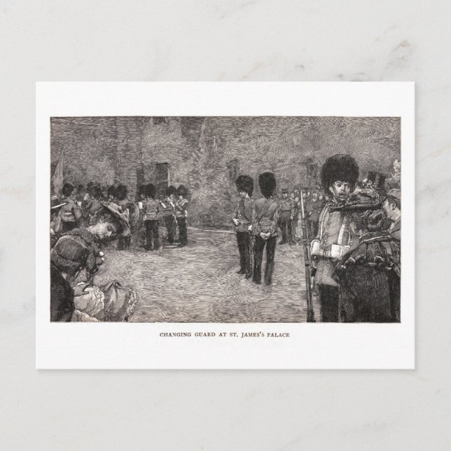 Byte av vaktmästare i St. James's Palace Vykort (Framsida)
