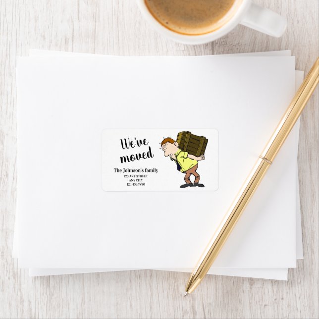 Byte av vi har flyttat i adress adressetikett (Insitu)