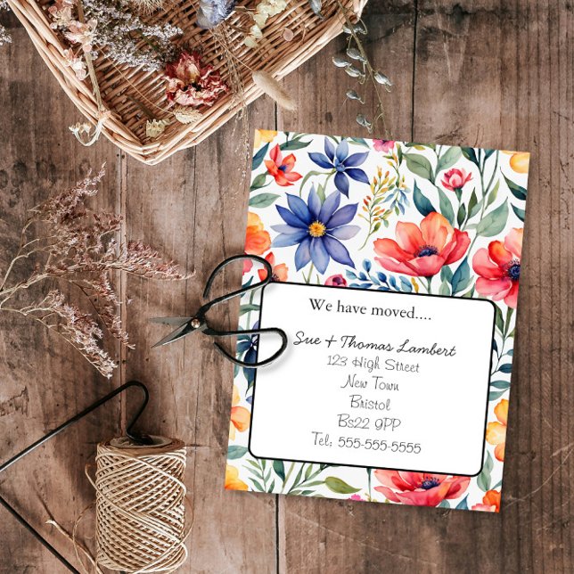 byte av vykort för blommigt i adress (Skapare uppladdad)