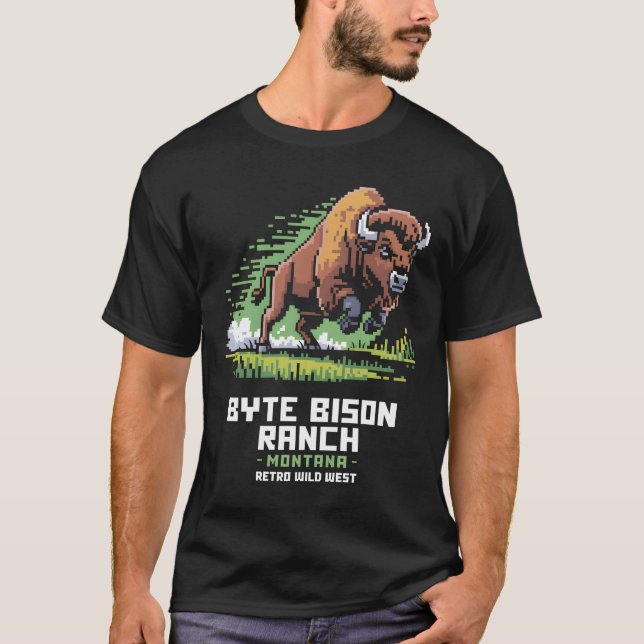 Byte Bison Ranch T Shirt (Framsida)