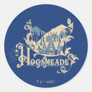 byte för HOGSMEADE™ Vintage Graphic Runt Klistermärke