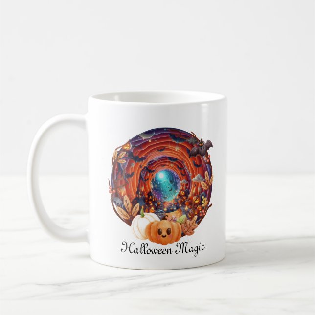 Byter 3D Spiral mot Halloween Magic Kaffemugg (Vänster)