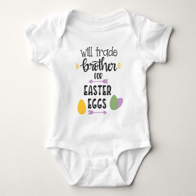 Byter Bror Mot Påskägg Bodysuit T Shirt (Framsida)