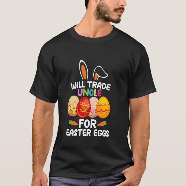 Byter Farbror Mot Påskägg Rolig Påskdag T Shirt (Framsida)