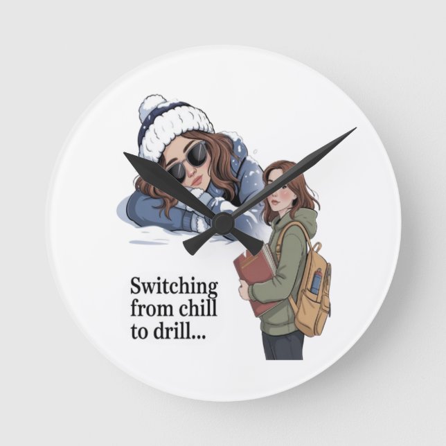 Byter från chill till drill rund klocka (Framsida)