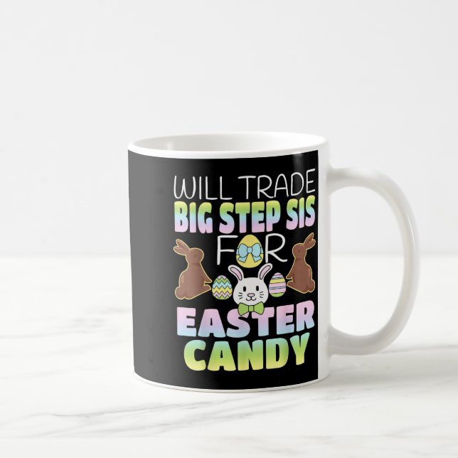 Byter stor styvsyster mot påskgodis söta barn  kaffemugg (Höger)