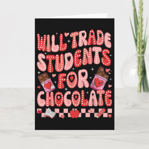 Byter Studenter Mot Chokladlärare Valentin Kort