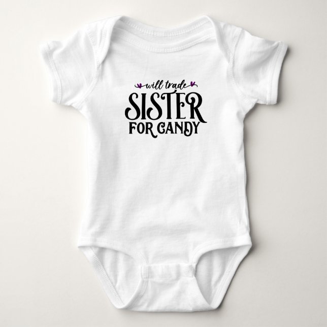 Byter syster mot godis t shirt (Framsida)