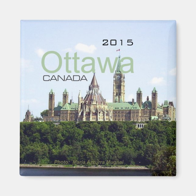 Bytesår för Ottawa Canada Travel Fridge Magnet (Framsidan)